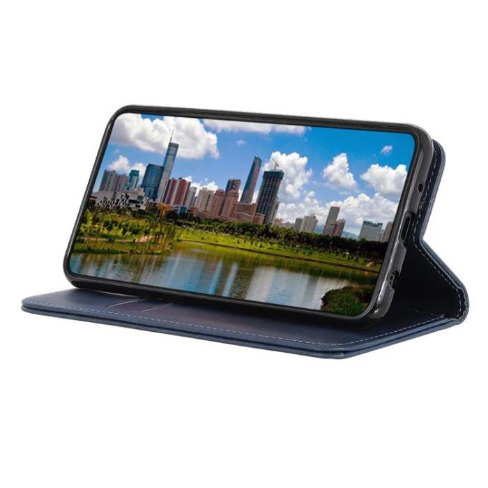 A-One Brand - Asus Zenfone 9 Plånboksfodral Äkta Läder Flip - Blå