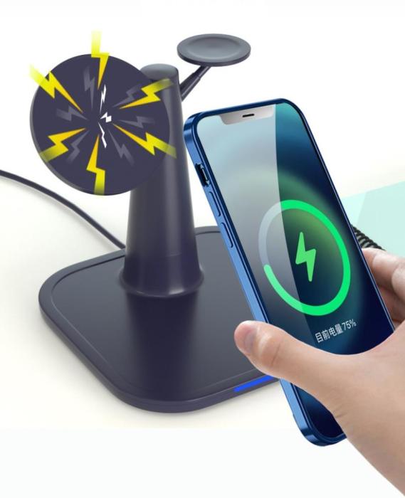 UTGATT1 - 3in1 15W Magsafe Trådlös laddare iPhone - Apple Watch - AirPods - Svart