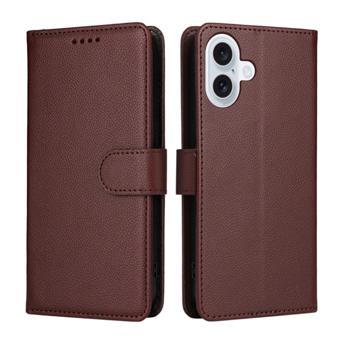 A-One Brand - iPhone 17 Plånboksfodral RFID Blocking med Handledsrem - Brun