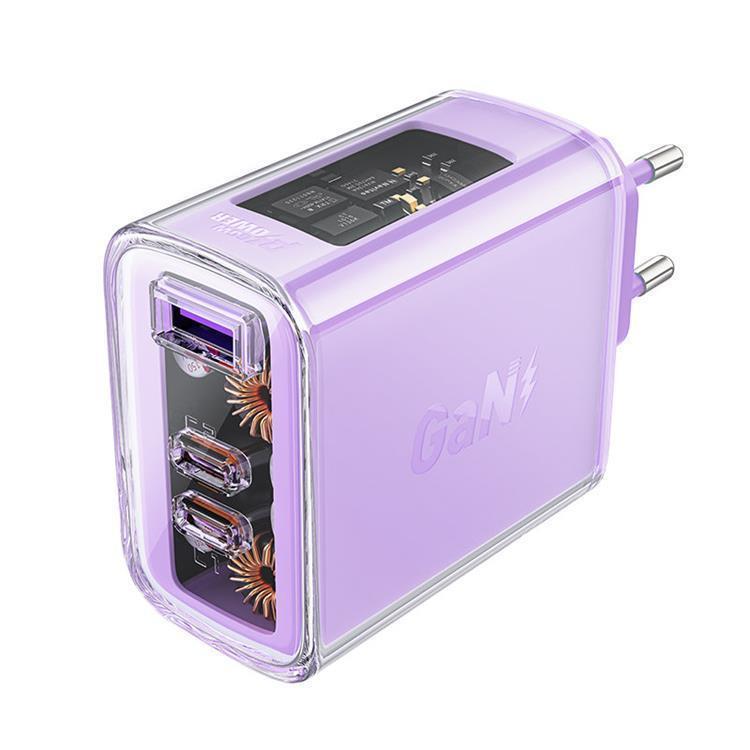 Acefast GaN Väggladdare 3-Port 65W - Lila | 505295 | AlltMobil