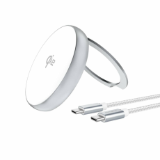 4smarts - 4smarts Trådlös laddare Kickstand 15W - Silver