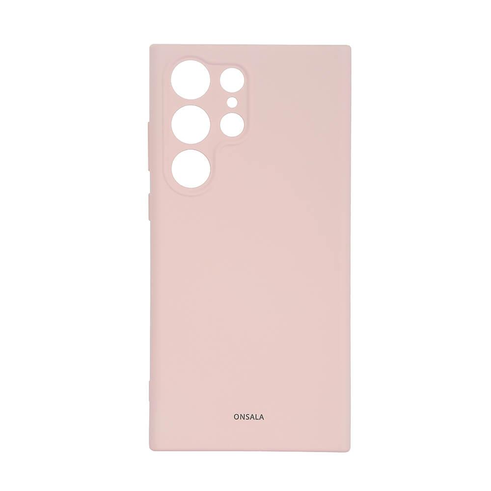 ONSALA Galaxy S23 Ultra 5G Skal Silikon - Chalk Rosa | 2353 | AlltMobil