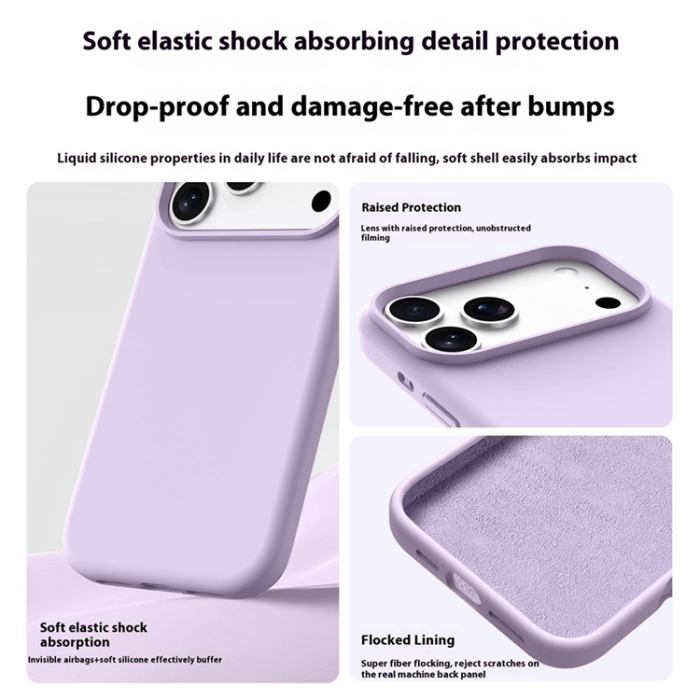 A-One Brand - iPhone 17 Pro Max Mobilskal Silikon Microfiber Lining Liquid