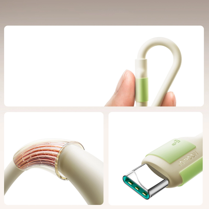 Joyroom - Joyroom USB-A Till USB-C Kabel 3A 2m - Beige