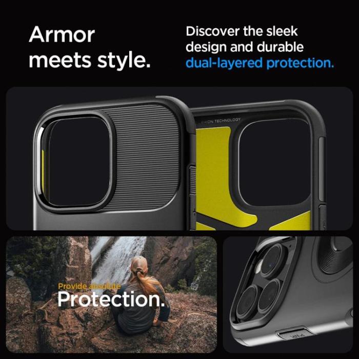 Spigen - Spigen iPhone 16 Pro Max Mobilskal MagSafe Slim Armor - Svart
