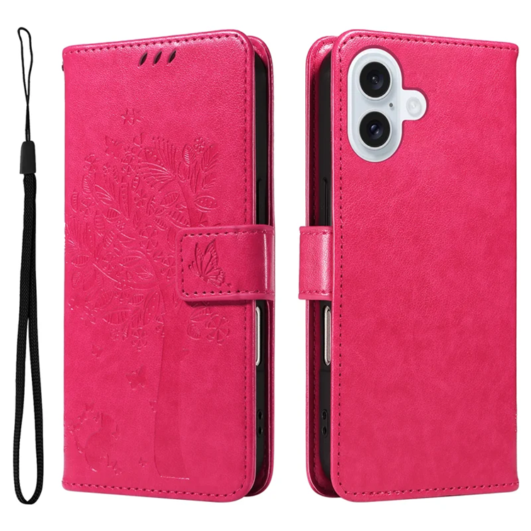 iPhone 17 Plånboksfodral Tree Pattern - Rosa | 2353 | AlltMobil