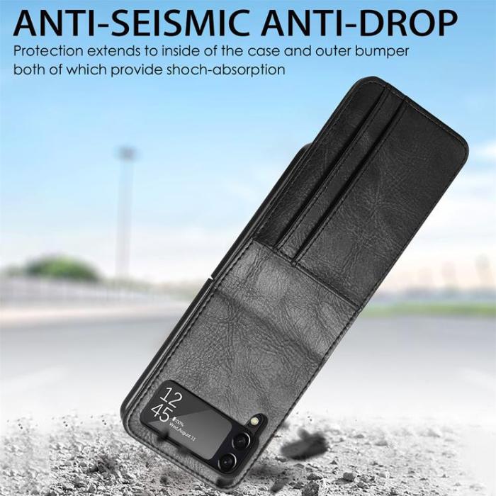 A-One Brand - Plånboksfodral till Samsung Galaxy Z Flip 3 5G - Svart