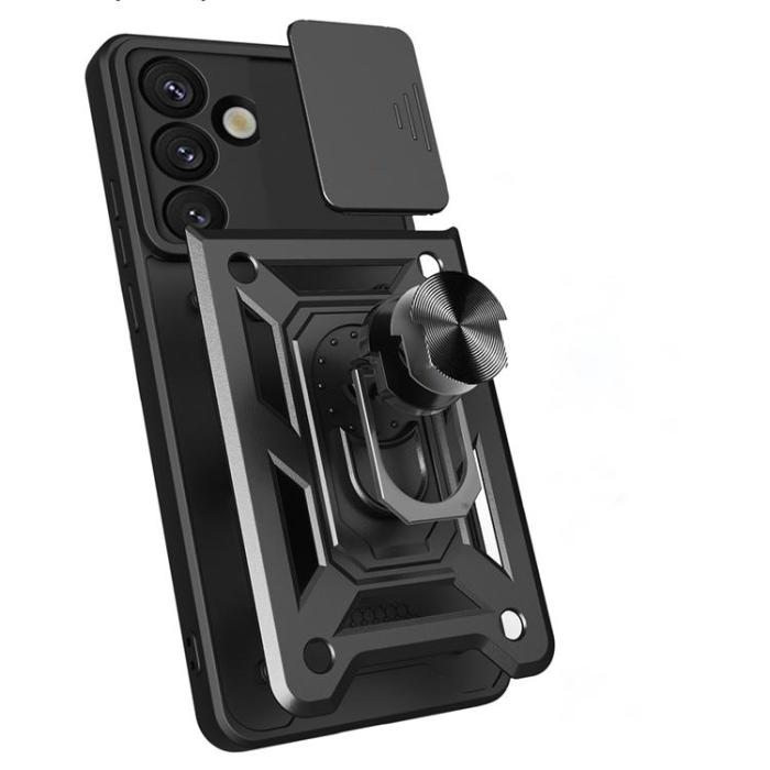 A-One Brand - Mobilskal för Galaxy S26 Hybrid Armor Camshield - Svart