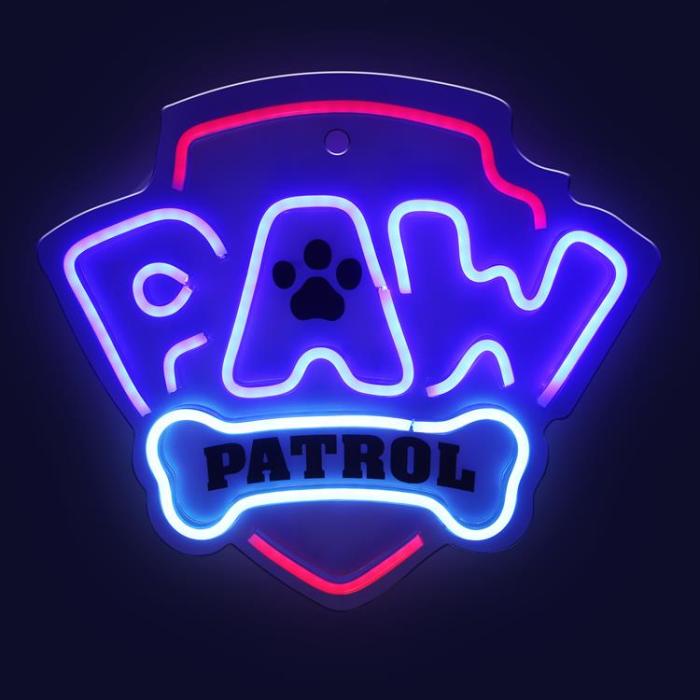 PAW PATROL - Paw Patrol LED Neon Light LOGO Plexiglass Hängande