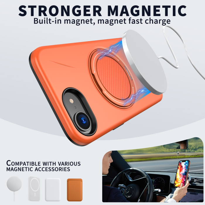 A-One Brand - iPhone 16e Mobilskal MagSafe Rotating Kickstand