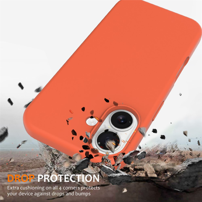 A-One Brand - iPhone 17 Mobilskal MagSafe Silikon Anti-Drop - Orange