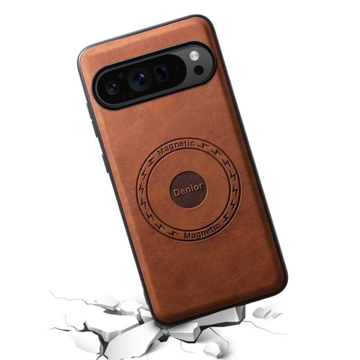 DENIOR - DENIOR D14 Google Pixel 9 Pro Magnetfodral 2 i 1 PC+TPU - Brun