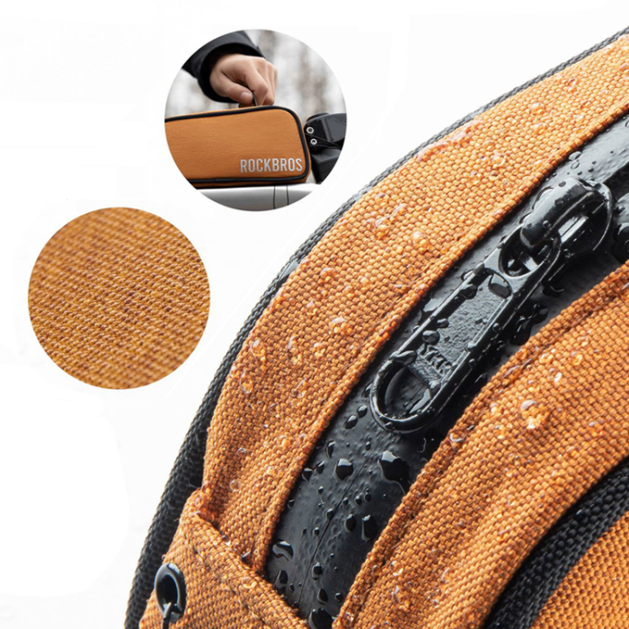 Rockbros - Rockbros Cykelväska för överröret Vattentät 0.7L ROAD TO SKY - Orange