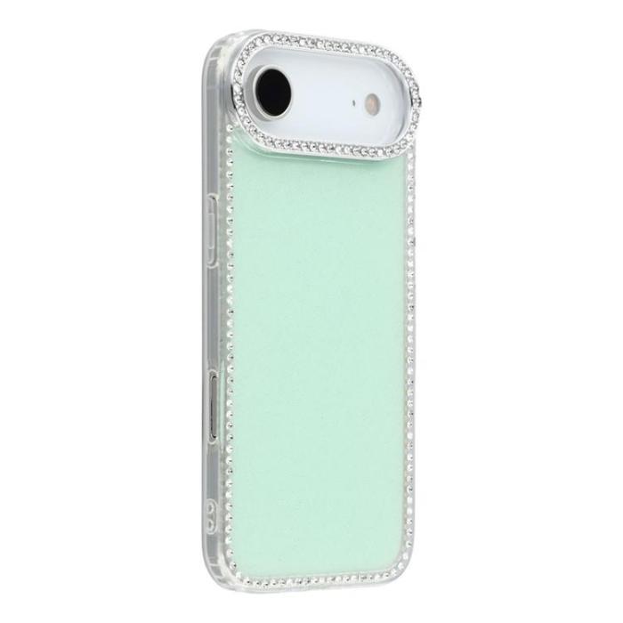 A-One Brand - iPhone Air Mobilskal Rhinestone Edge - Glitter Ljusgrön