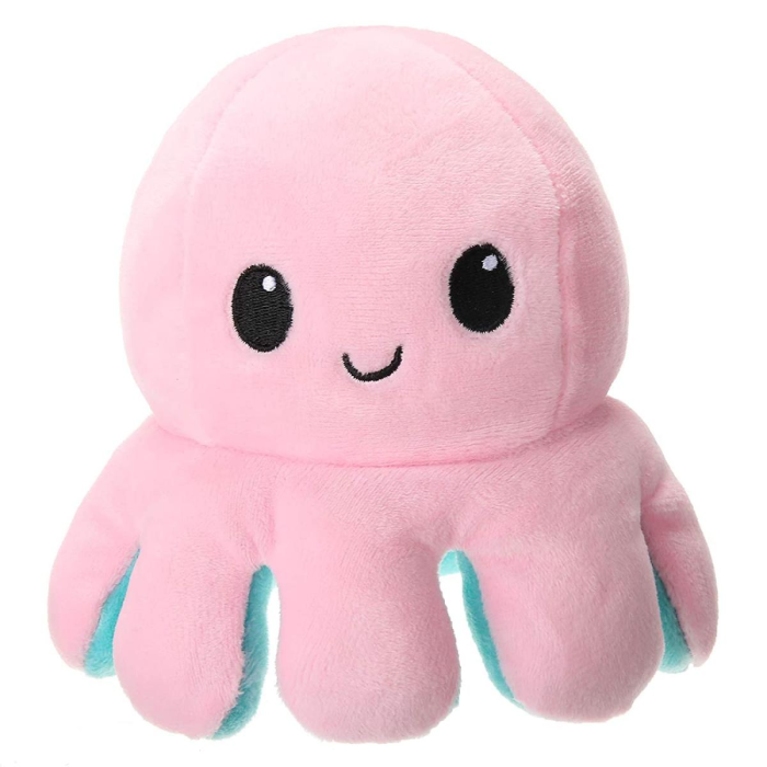 Fidget Toys - Dubbelsidig Vändbar Octopus Flip - Blå/Rosa