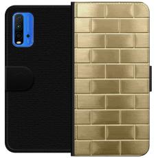 iSecrets - Plånboksfodral till Xiaomi Redmi Note 9 4G med Gyllene Murstenar