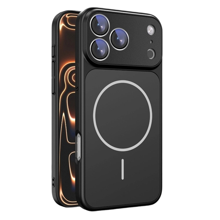 iPhone 17 Pro Max Mobilskal MagSafe med Linsfilm Skin-touch (Svart) | 2353 | AlltMobil