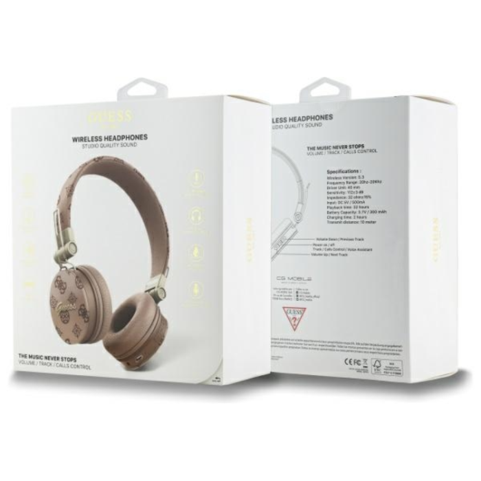 Guess - Guess Bluetooth On-Ear ENC Hörlurar Peony Script Round Shape
