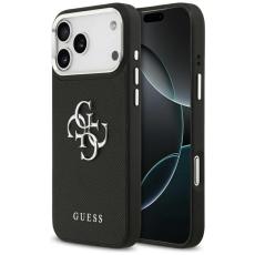 Guess - Guess iPhone 17 Pro Max Mobilskal Grained Big 4G Classic Logo - Svart