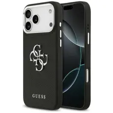 Guess - Guess iPhone 17 Pro Max Mobilskal Grained Big 4G Classic Logo - Svart
