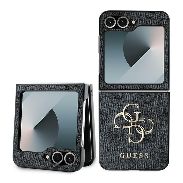 Guess Mobilskal till Galaxy Z Flip 6 Läder 4G Metal Logo - Svart | 2353 | AlltMobil