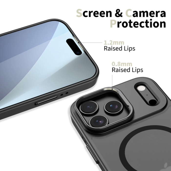 Tech-Protect - Tech-Protect iPhone 17 Pro Max Mobilskal Magsafe Kickstand - Matte Svart