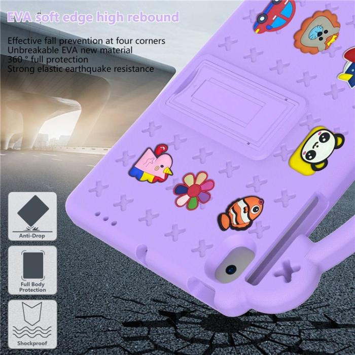 OEM - Galaxy Tab A8 10.5 (2021) Skal EVA Shockproof Kickstand - Lila