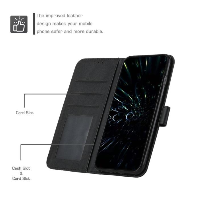 OEM - Plånboksfodral för Samsung Galaxy S26 Konstläder Ställ - Svart