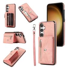 OEM - Mobilfodral f&ouml;r Samsung Galaxy S26 Kickstand Kortplats PU + PC - Ros&eacute;guld
