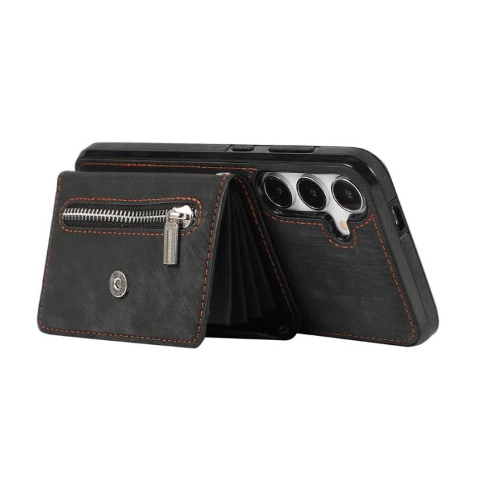 OEM - Mobilfodral för Samsung Galaxy S26 Kickstand Kortfack PU + PC - Svart