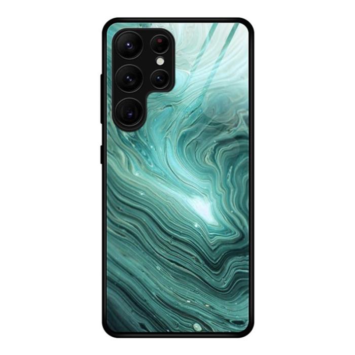 OEM - Mobilskal för Samsung Galaxy S26 Ultra Marmor mönster Härdat glas + - Grå