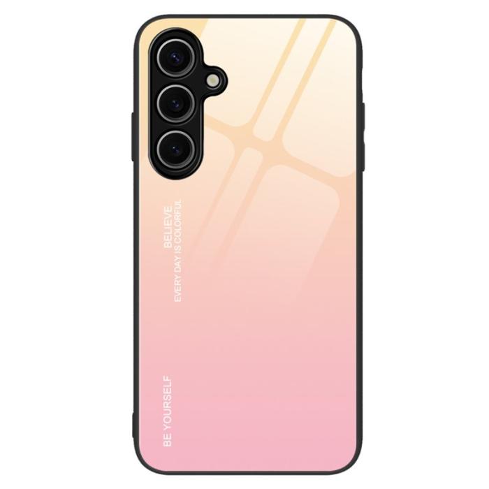 OEM - Mobilskal för Samsung Galaxy S26 Gradient Färg Härdat Glas + TPU - Guld