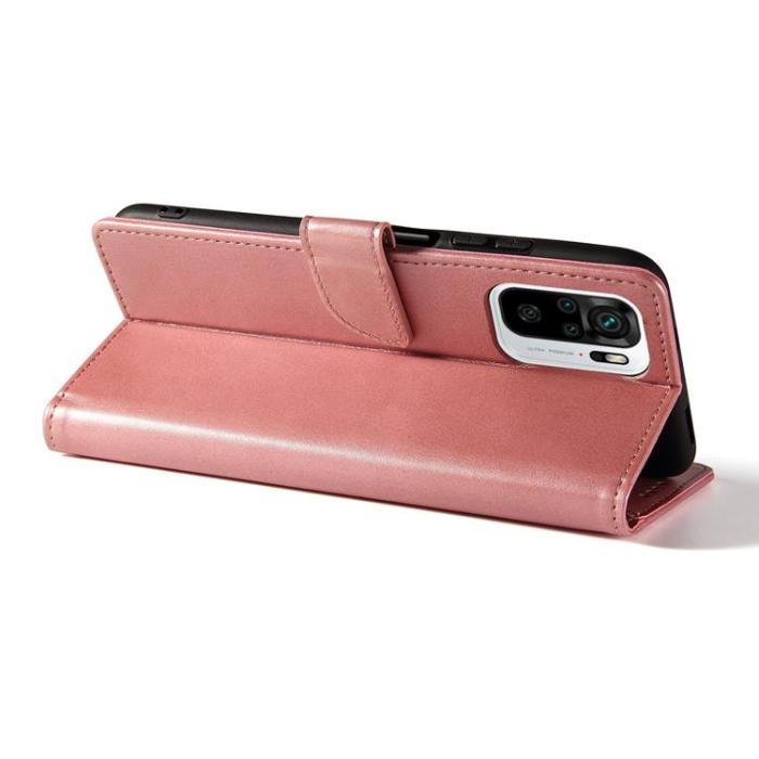 UTGATT1 - Magnet Elegant Kickstand Fodral Xiaomi Redmi Note 10 5G / Poco M3 Pro - Rosa