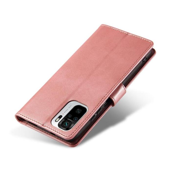 UTGATT1 - Magnet Elegant Kickstand Fodral Xiaomi Redmi Note 10 5G / Poco M3 Pro - Rosa