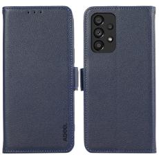 ABEEL - ABEEL Samsung Galaxy A53 5G Pl&aring;nboksfodral Konstl&auml;der RFID Blockering Bl&aring;
