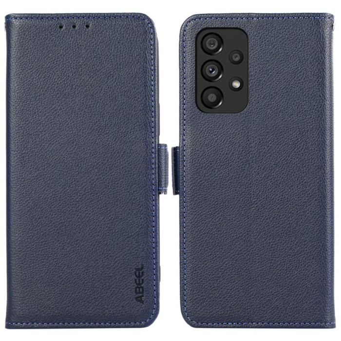 ABEEL - ABEEL Samsung Galaxy A53 5G Plånboksfodral Konstläder RFID Blockering Blå