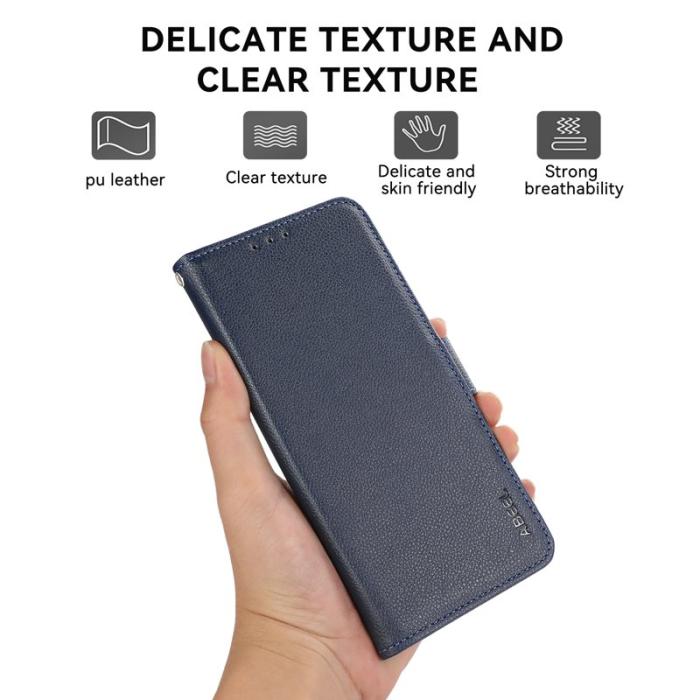 ABEEL - ABEEL Samsung Galaxy A53 5G Plånboksfodral Konstläder RFID Blockering Blå