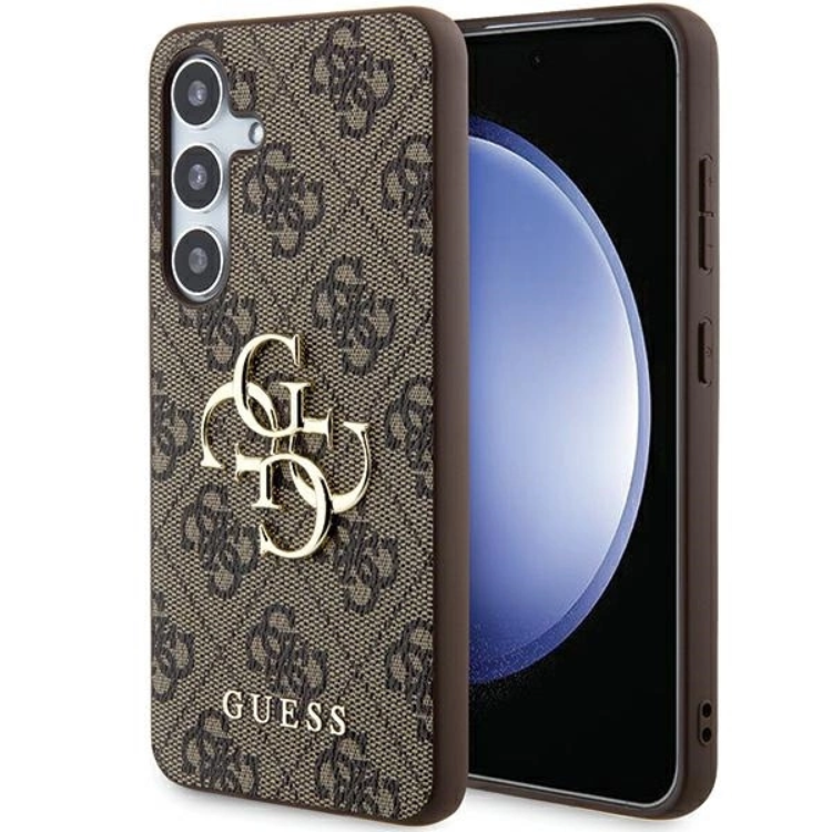Guess Galaxy A55 5G Mobilskal Big Metall Logo - Brun