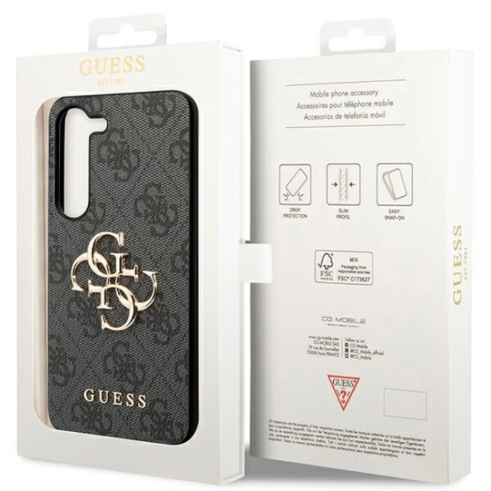 Guess - Guess Mobilskal till Galaxy A55 5G Big Metall Logo - Svart