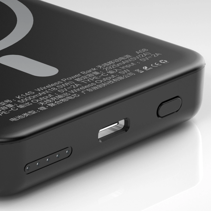 Dudao - Dudao Magsafe Trådlös Powerbank 5W 5000mAh - Svart