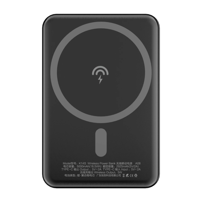 Dudao - Dudao Magsafe Trådlös Powerbank 5W 5000mAh - Svart