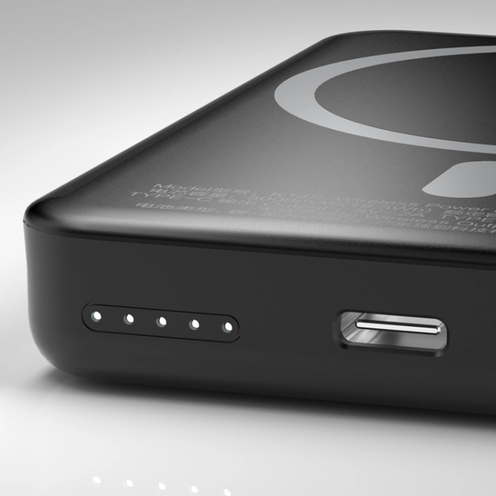 Dudao - Dudao Magsafe Trådlös Powerbank 5W 5000mAh - Svart