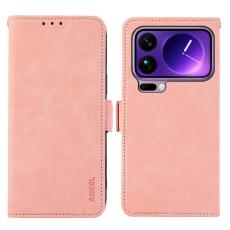 ABEEL - ABEEL Xiaomi 17 Pro Max Pl&aring;nboksfodral Konstl&auml;der St&auml;ll Rosa
