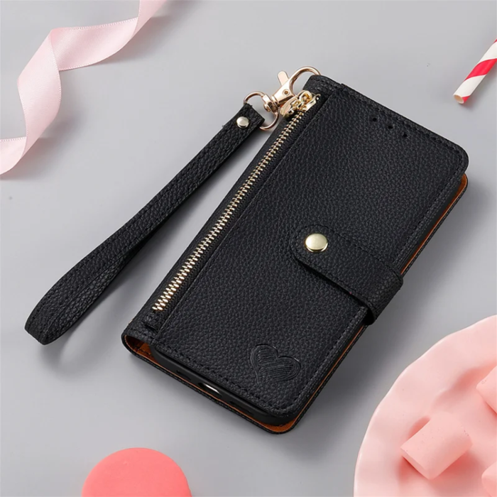 A-One Brand - Xiaomi 15 Ultra Plånboksfodral RFID Blocking Zipper - Svart
