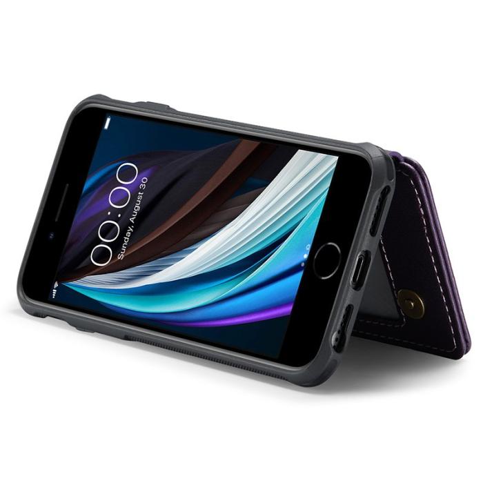 Caseme - CASEME C22 Fodral i Konstläder för iPhone 6/6s/7/8/SE 2020/2022 Lila