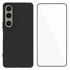 A-One Brand - Sony Xperia 1 VII Mobilskal Med Skärmskydd - Matte Svart