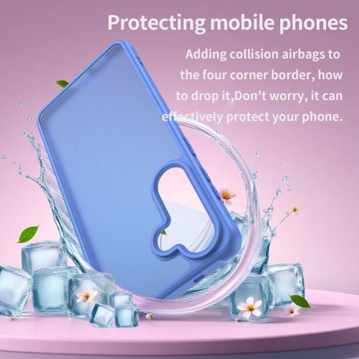 OEM - Mobilskal till Samsung Galaxy S26 Plus Stöttåligt Luftkuddar Frostad Plast - Blå
