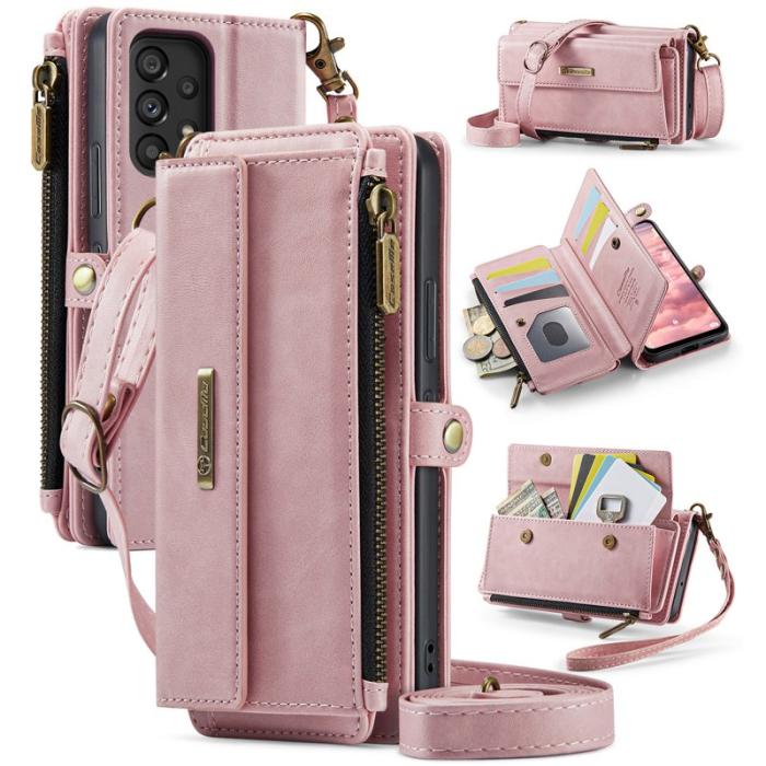 Caseme - CASEME Konstläder Plånboksfodral till Samsung Galaxy A56 5G med RFID-Skydd Rosa