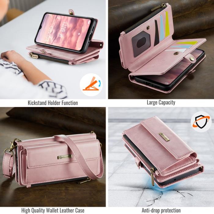 Caseme - CASEME Konstläder Plånboksfodral till Samsung Galaxy A56 5G med RFID-Skydd Rosa