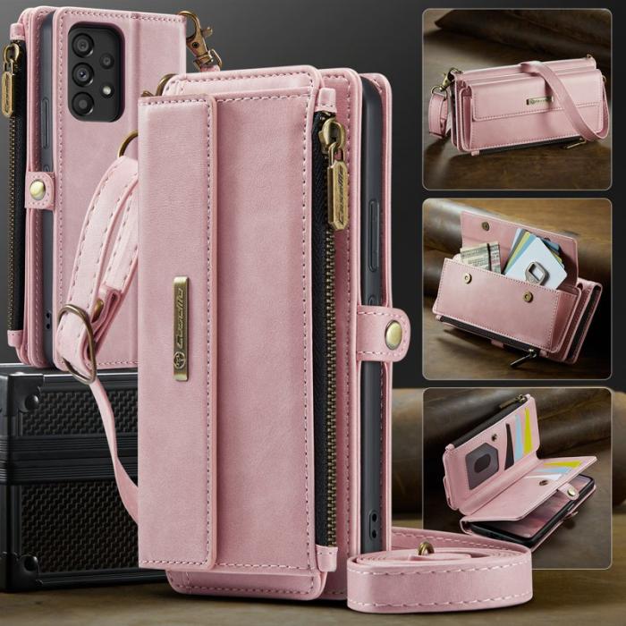 Caseme - CASEME Konstläder Plånboksfodral till Samsung Galaxy A56 5G med RFID-Skydd Rosa